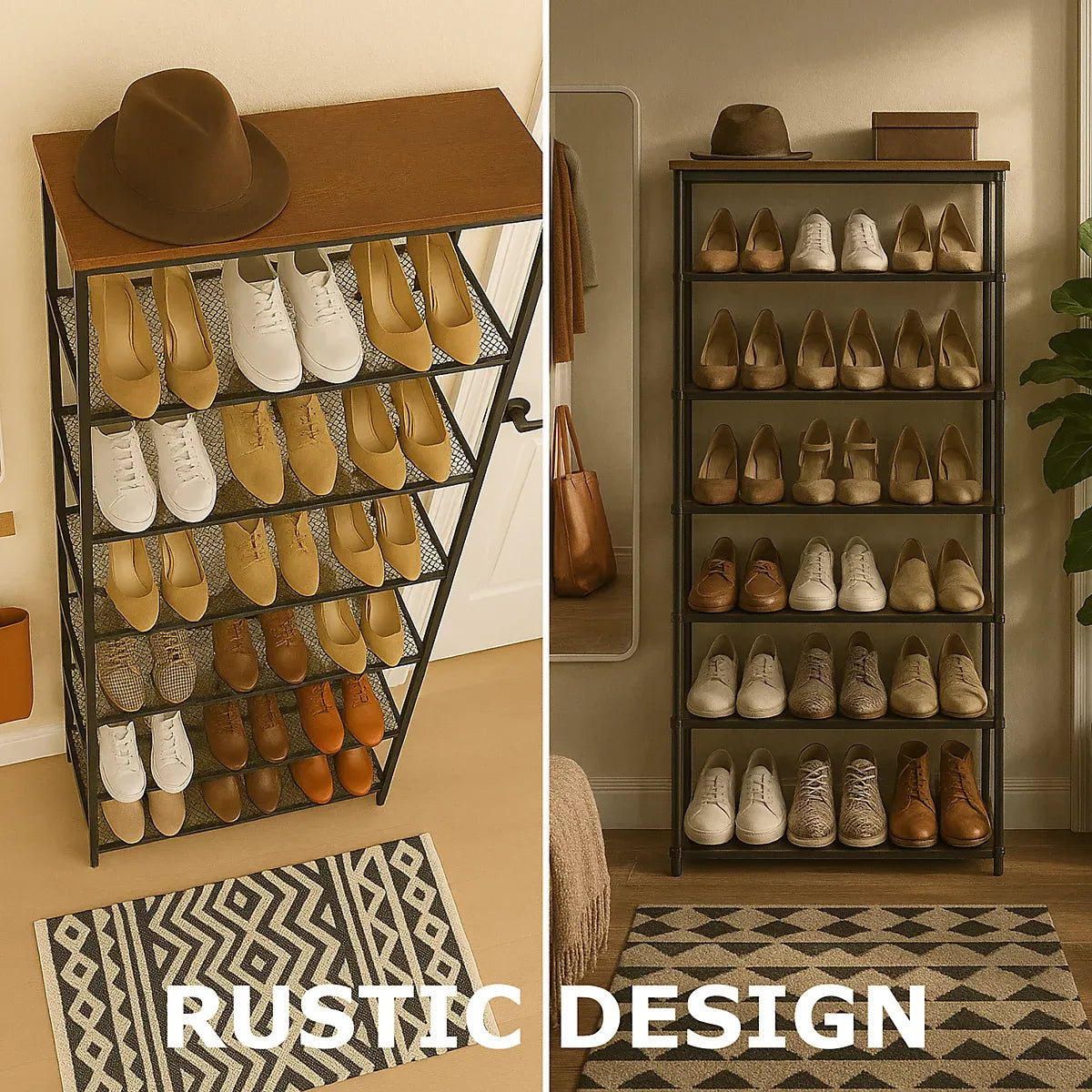 8 Tier Shoe Rack With Detachable Mesh For Home Organization-Furniture Kingdom